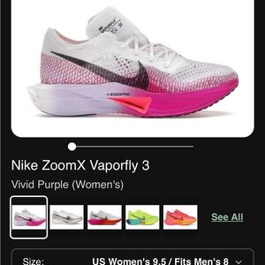 Nike White and Pink Athletic Shoes